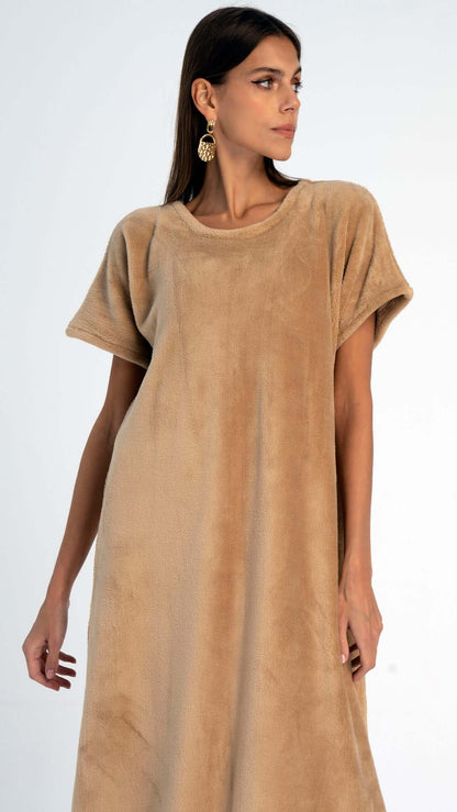 Brown wool inner with round neck